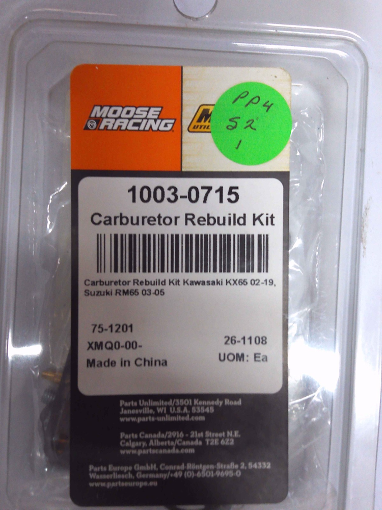 Moose Racing Carb Repair Kit 75-1201 Kawasaki Suzuki Motorcycle Carburetor Parts  