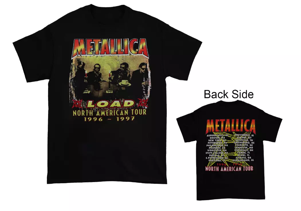 1996 Metallica Load Tour Black T-Shirt