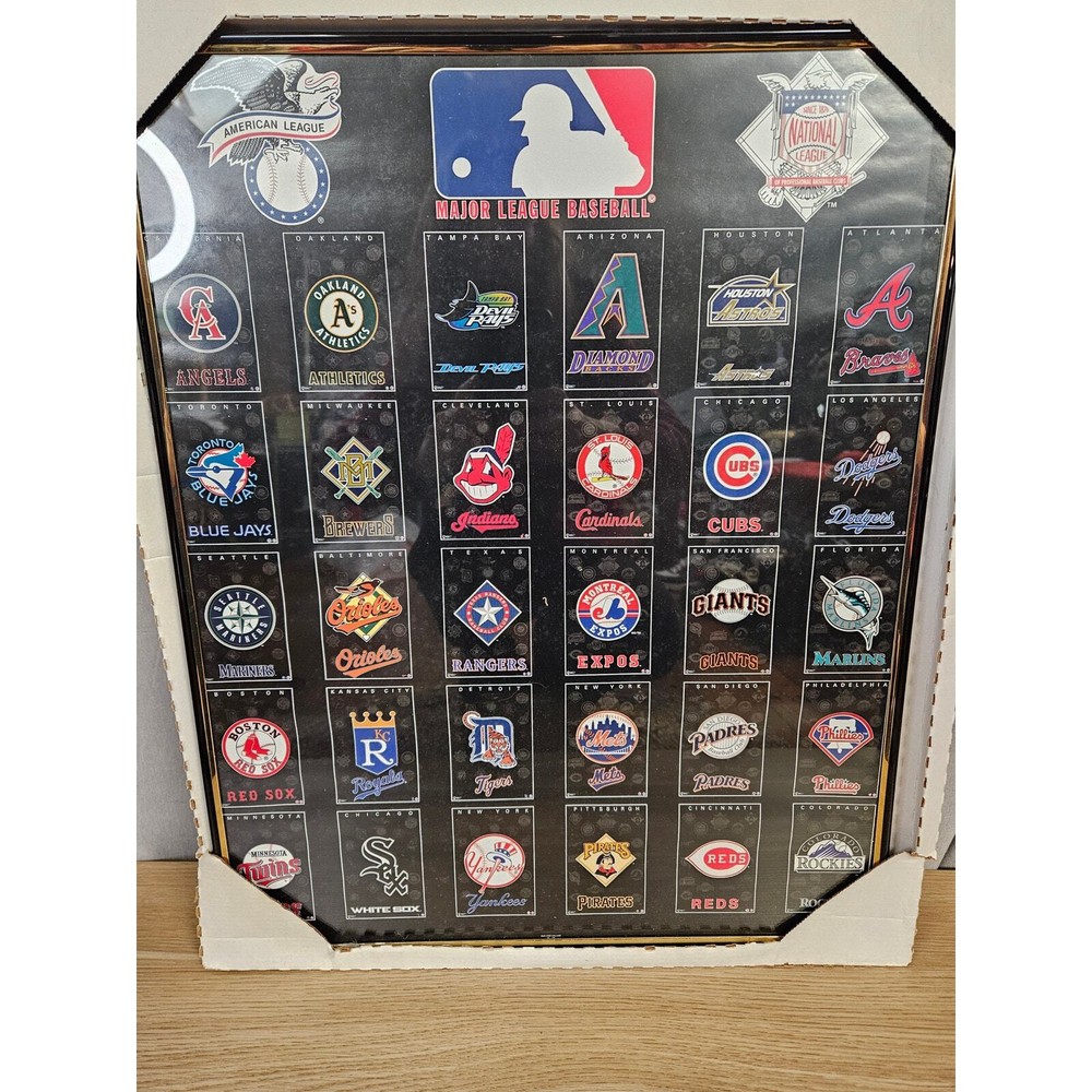 New Vintage 90's MLB Framed Poster