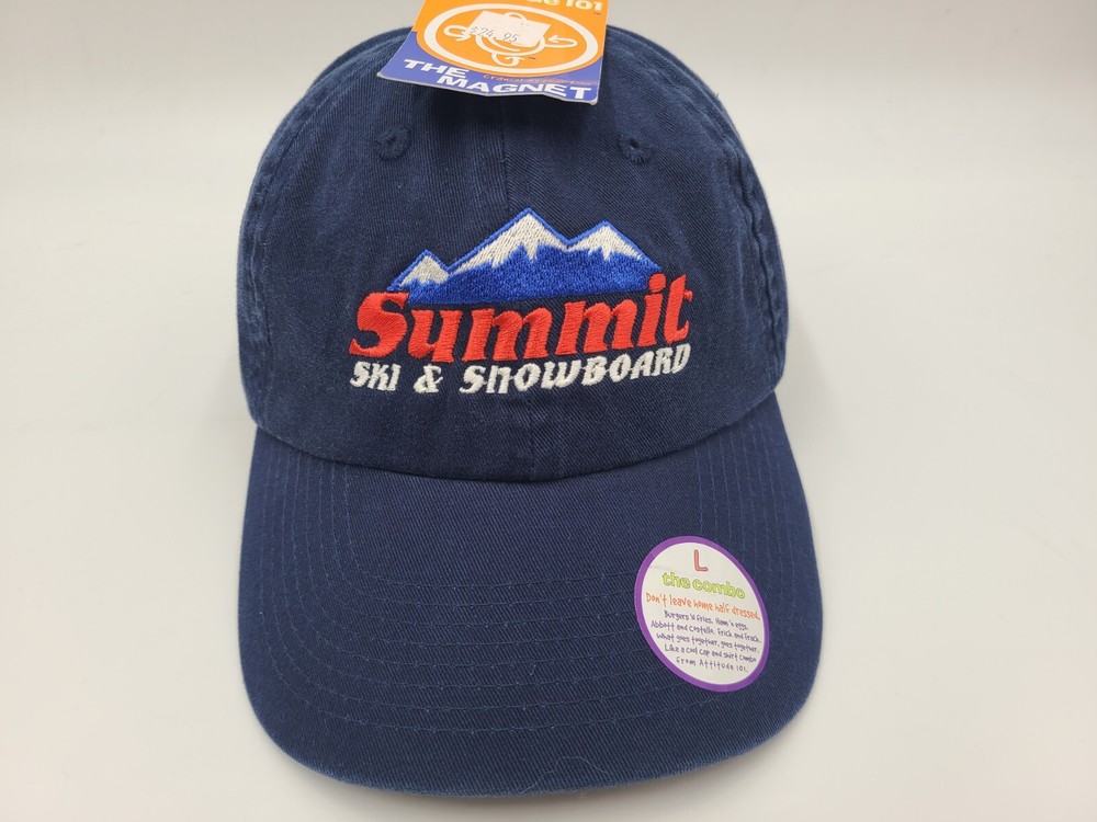 Summit Ski & Snowboard Adjustable Hat Cap Snow Baseball Outdoors Men Women Blue