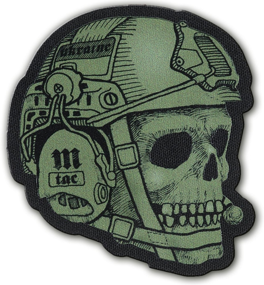 Morale Patches 3D PVC - Tactical Operator Skull Patches for Vest, (Dark Olive)