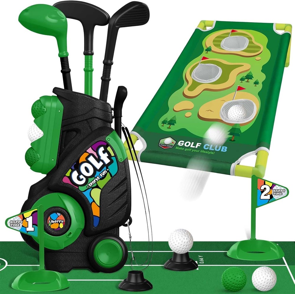 Toddler Golf Set for Ages 2 3 4 Boys Girls, Kids Golf Cart with Putting