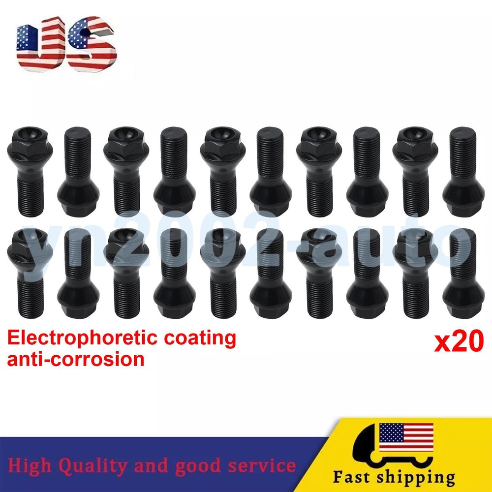 20pcs M14x1.25 Wheel Lug Bolts Nuts for BMW F30 F35 F10 F25 X3 G01 OEM 36136781151
