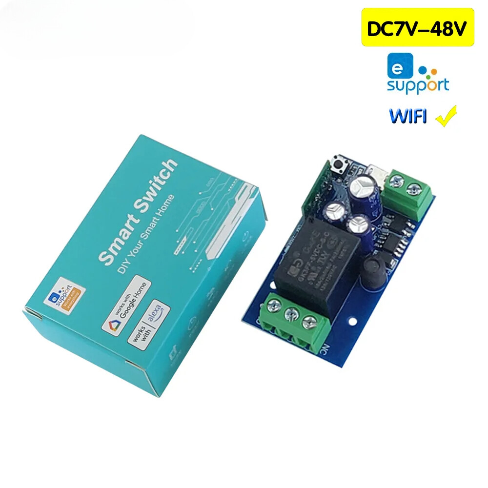 Smart WiFi Relay Smart Switch DC 5V 12V 24V 48V Wireless Remote Control 1Channel