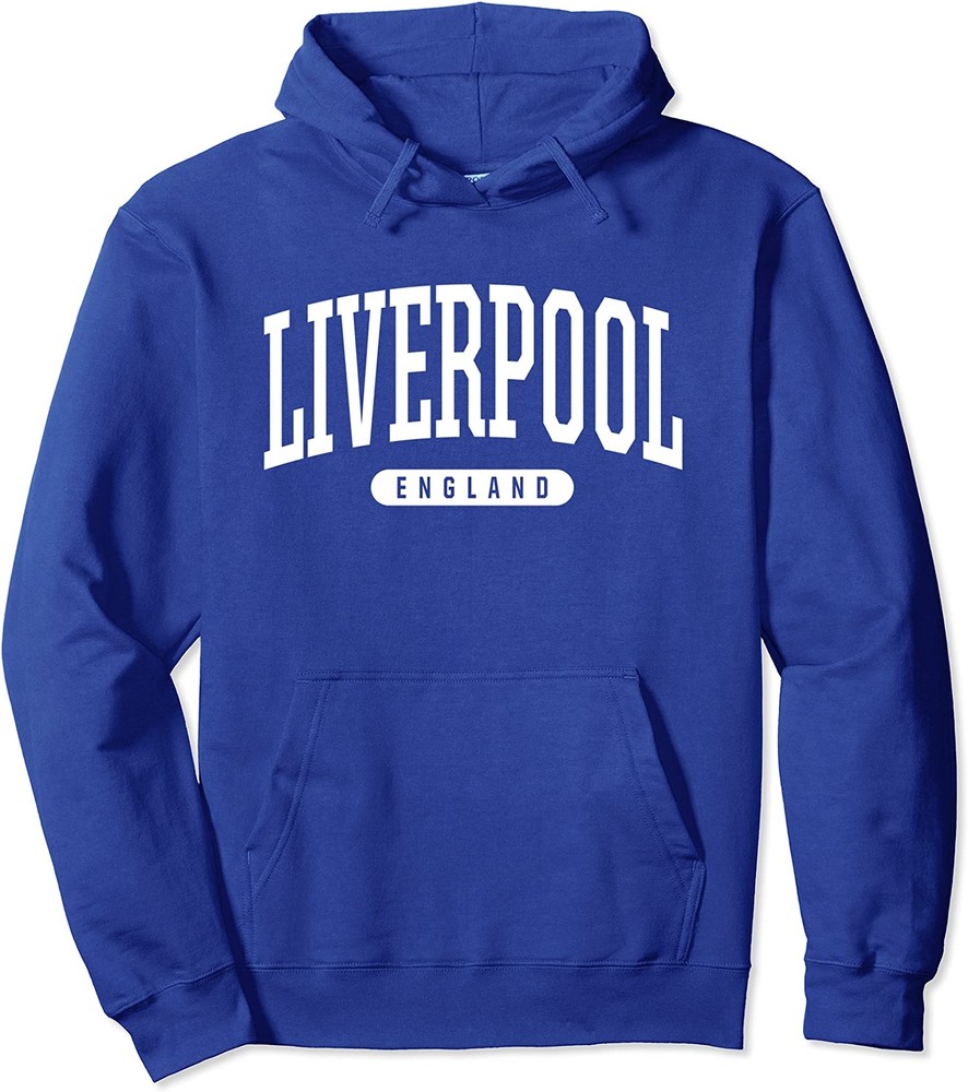College Style Liverpool England Souvenir Gift Unisex Hooded Sweatshirt