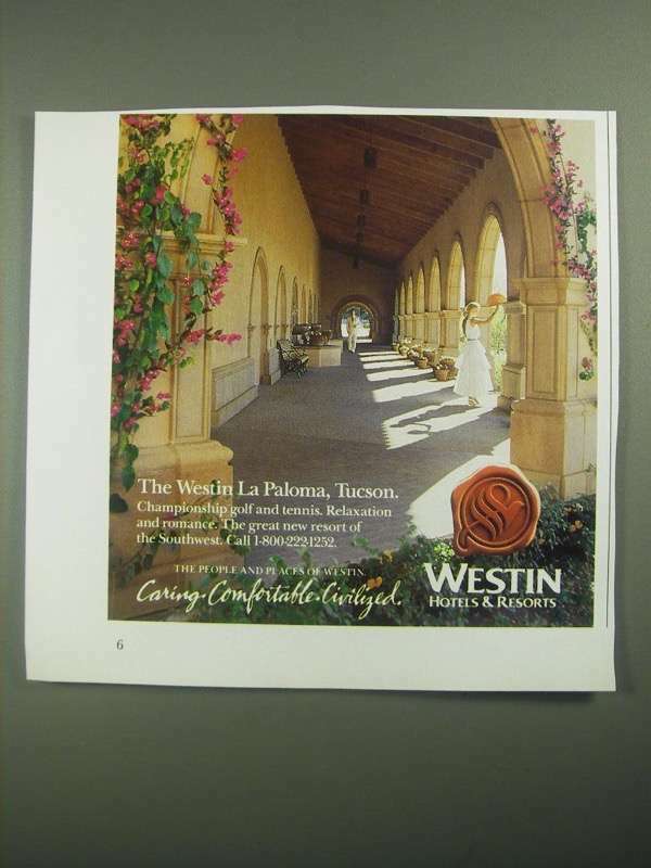 1987 Westin La Paloma, Tucson Hotel Ad
