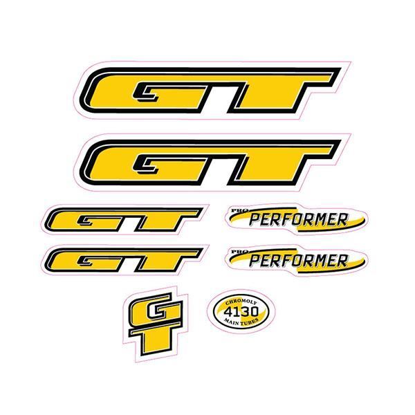 1998 GT BMX - Pro Performer - decal set for chrome frame