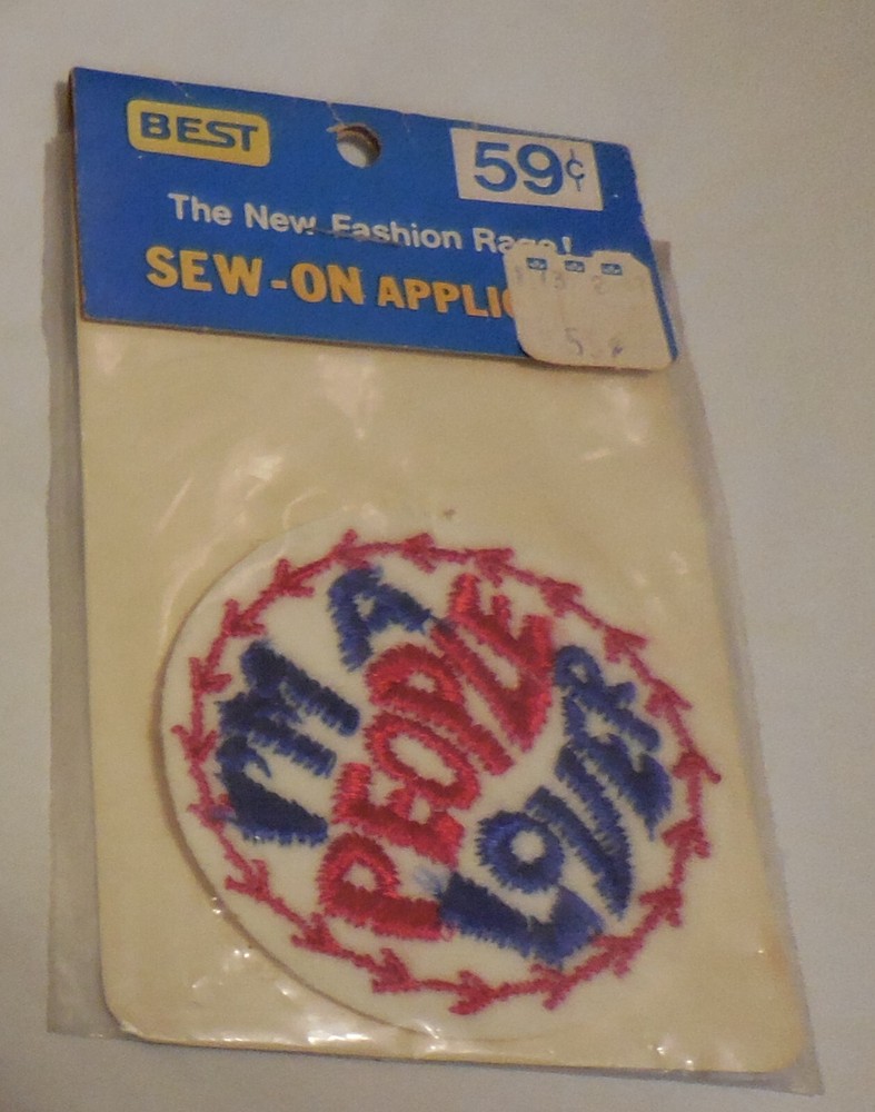 1 Best Sew - On Applique I'm A People Lover in package 1975 Patch Fashion