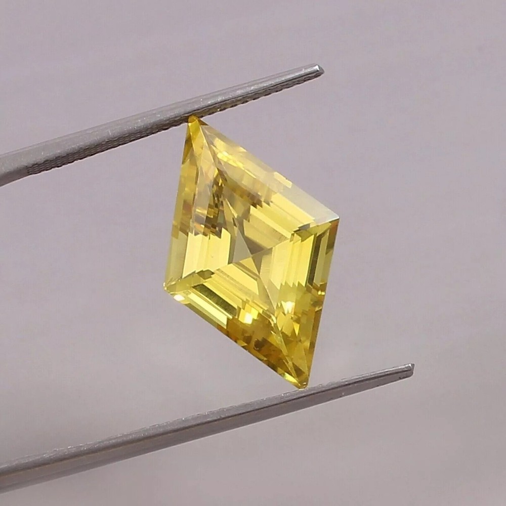 AA Fancy Cut Flawless 8-10 Ct Ceylon Yellow Sapphire Loose Gem