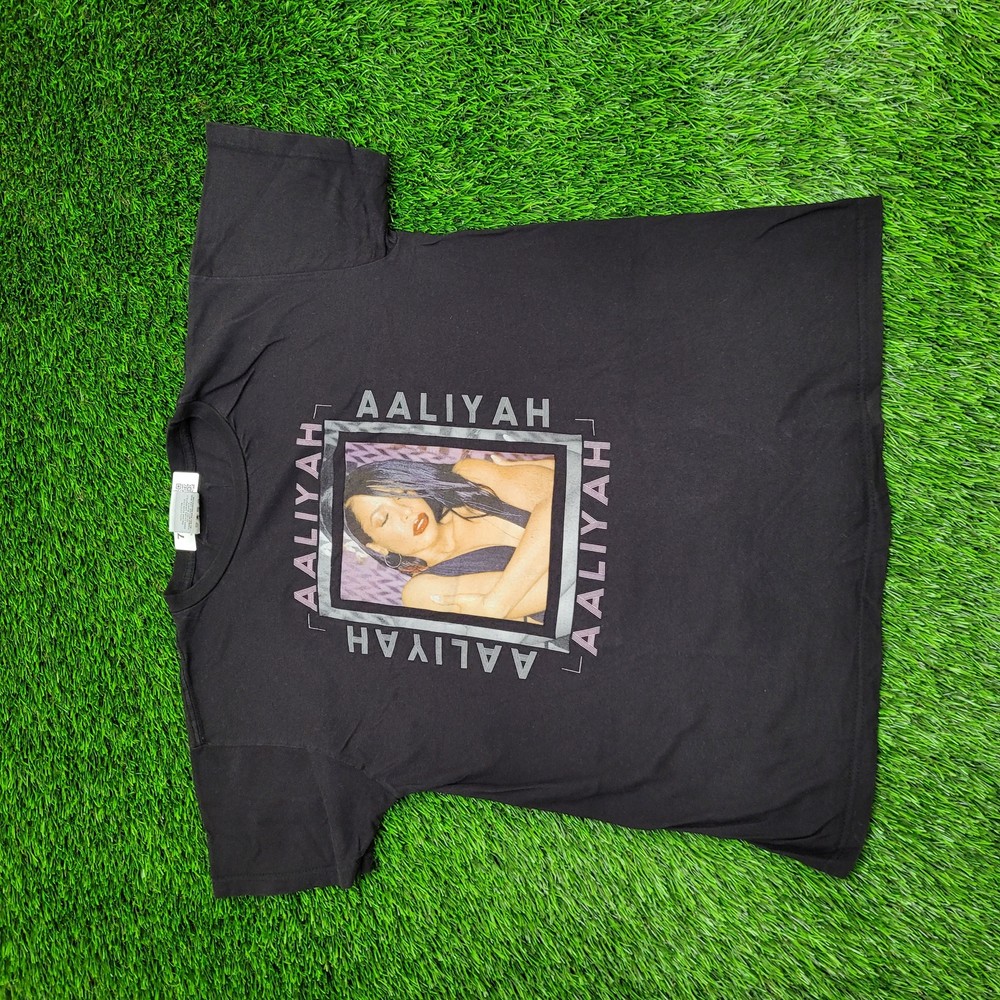Vintage Aaliyah Cross-Colours Shirt Women Medium 20x24 Baggy-image