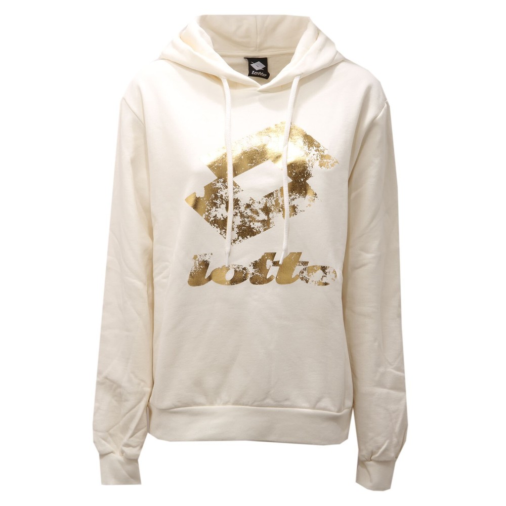 3159AE Off White Cotton Women’s Hoodie with Print Design Sweatshirt