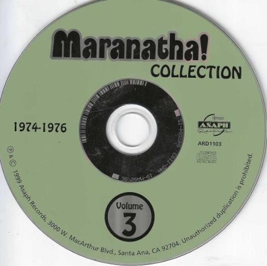 Maranatha! Collection Volume 3 Special MUSIC AUDIO CD classic Christian 1974-76!