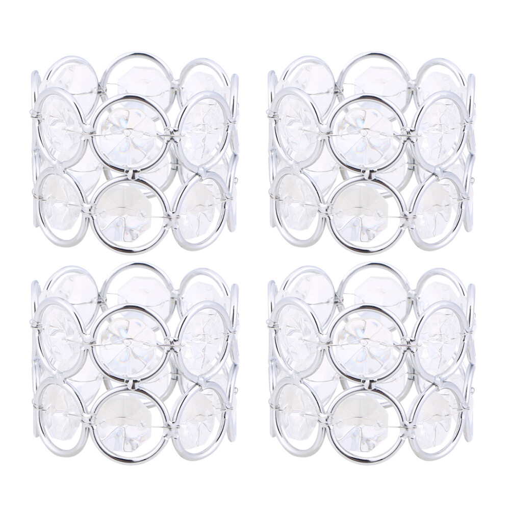 4 Romantic Buckle Napkin Rings for Elegant Table Decor