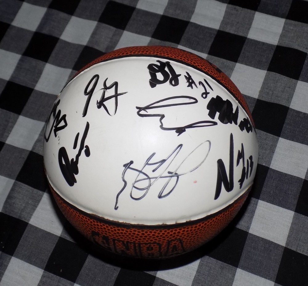 Dallas Mavericks Team Signed Mini White panel Basketball Luka Kyrie Kidd & More