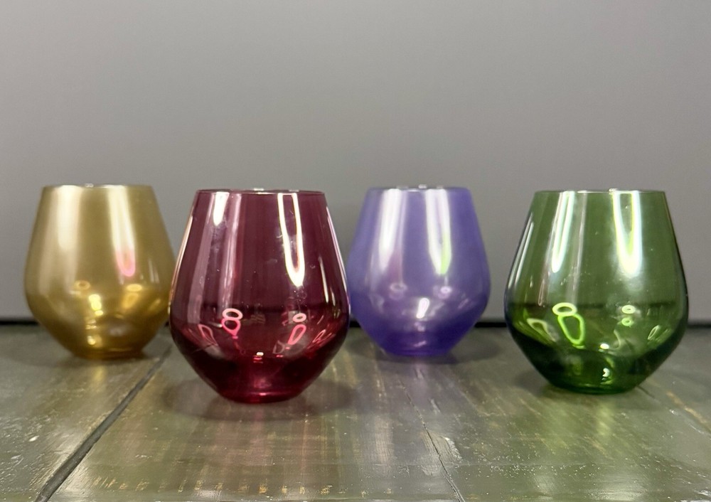 Lenox Tuscany Harvest Stemless  Wine Glasses  Tumblers 4 Colors