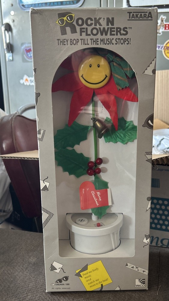 Rock'n Flowers Dancing Flower Animated Bop Music 1988 Takara Works VTG 80s Holly