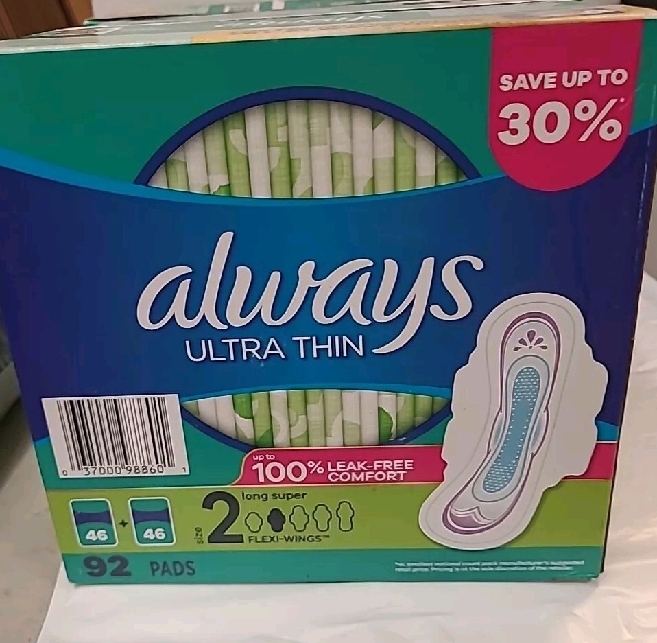 Always Ultra Thin Leak-Free Unscented - Size 2 (92 ct.)