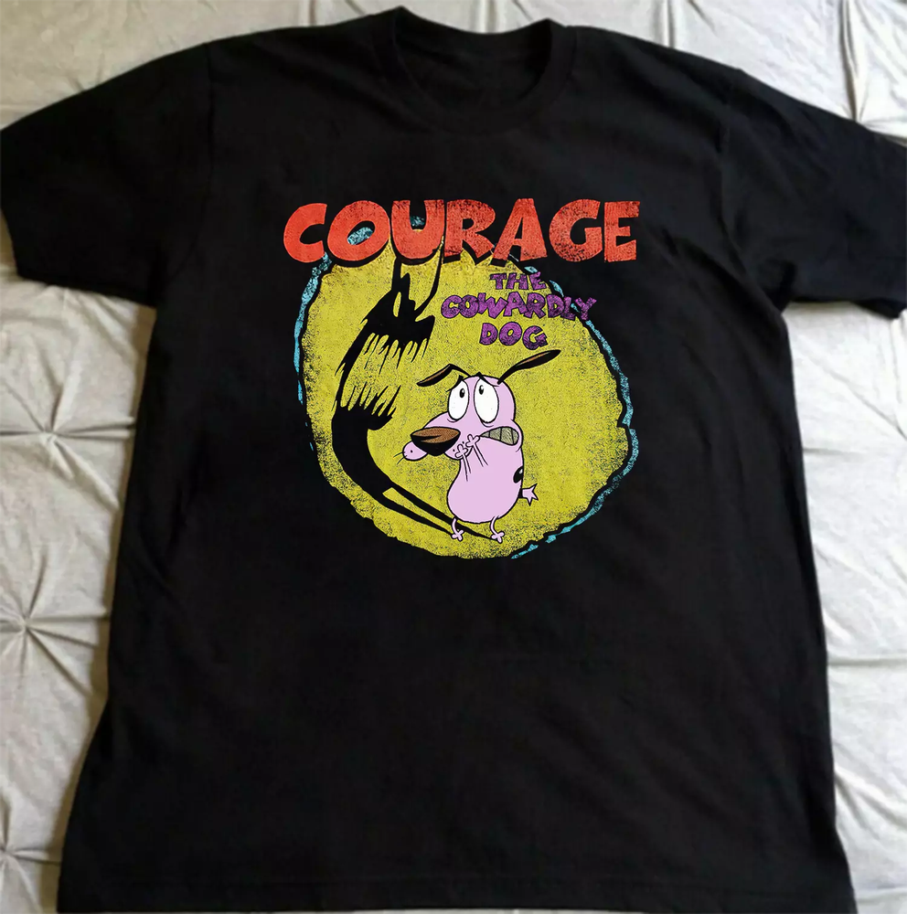 Courage the Cowardly Dog Tee T Shirt Short Sleeve S-5XL Cotton