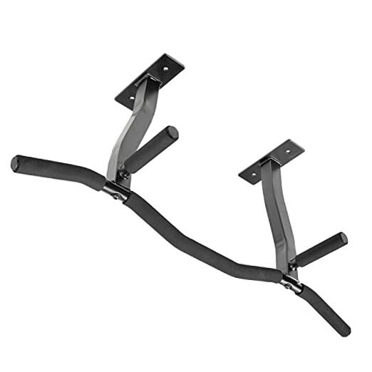 Ceiling Mount Pull Up Bar with Reversible Risers for 16 and 24 Inch Joists