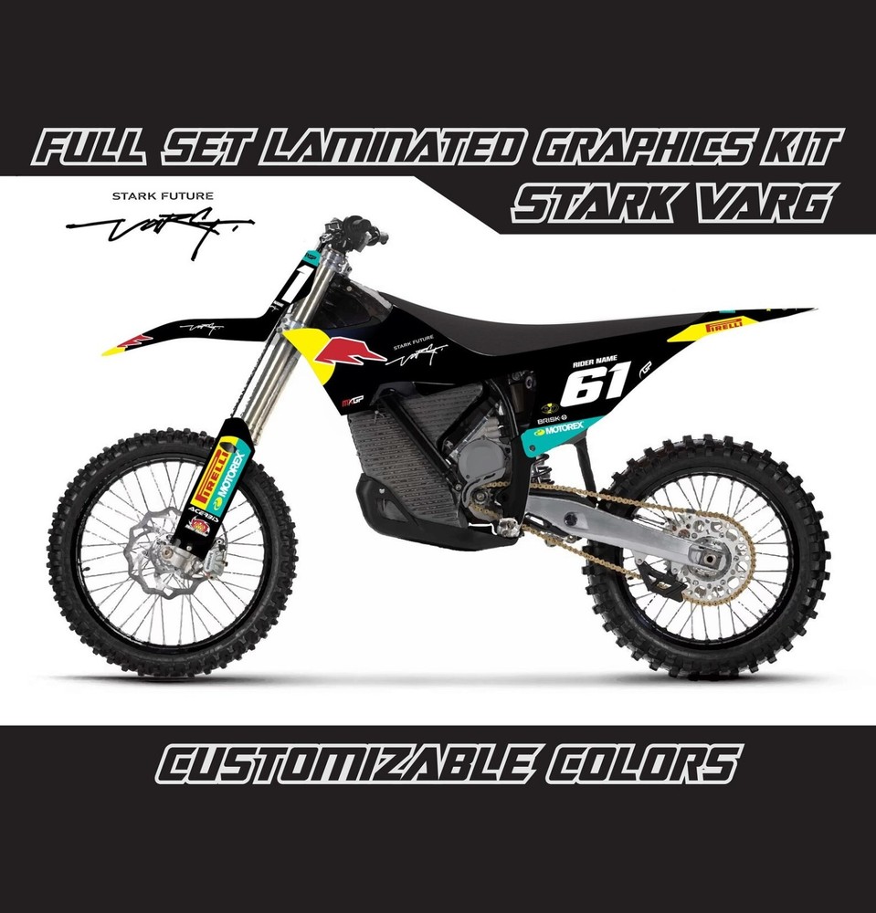 STARK VARG R Bull Black Full Graphics Bike Stickers Kit Wrap Skin Decals Set