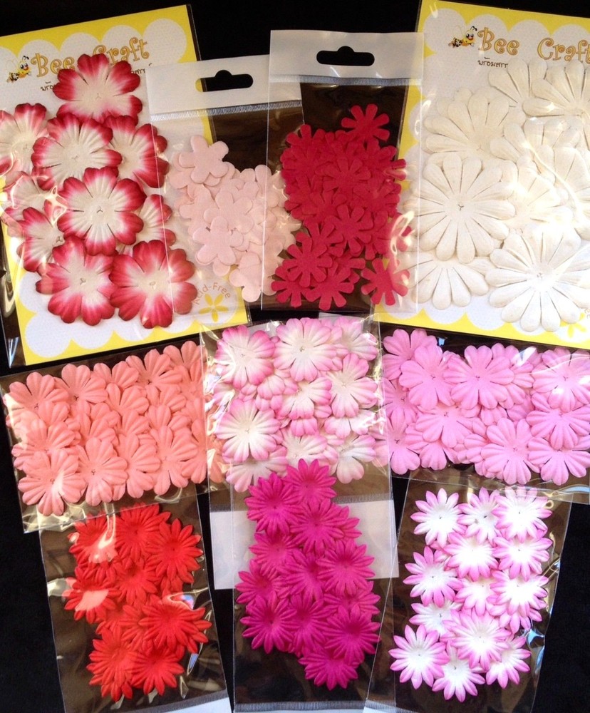 188 Handmade Mulberry Paper Flower Petals Assortment for Cardmaking 19 Colors