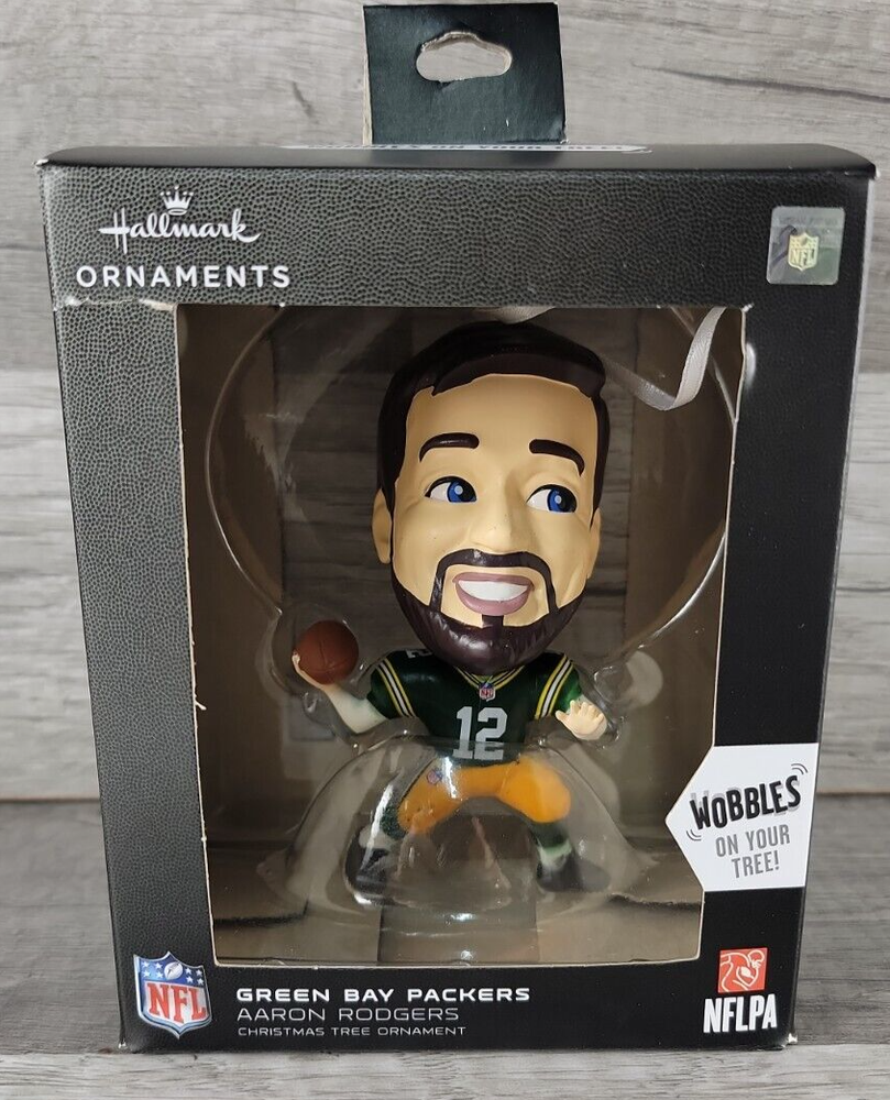 Aaron Rodgers Green Bay Packers NFL Bobblehead Hallmark Ornament-image