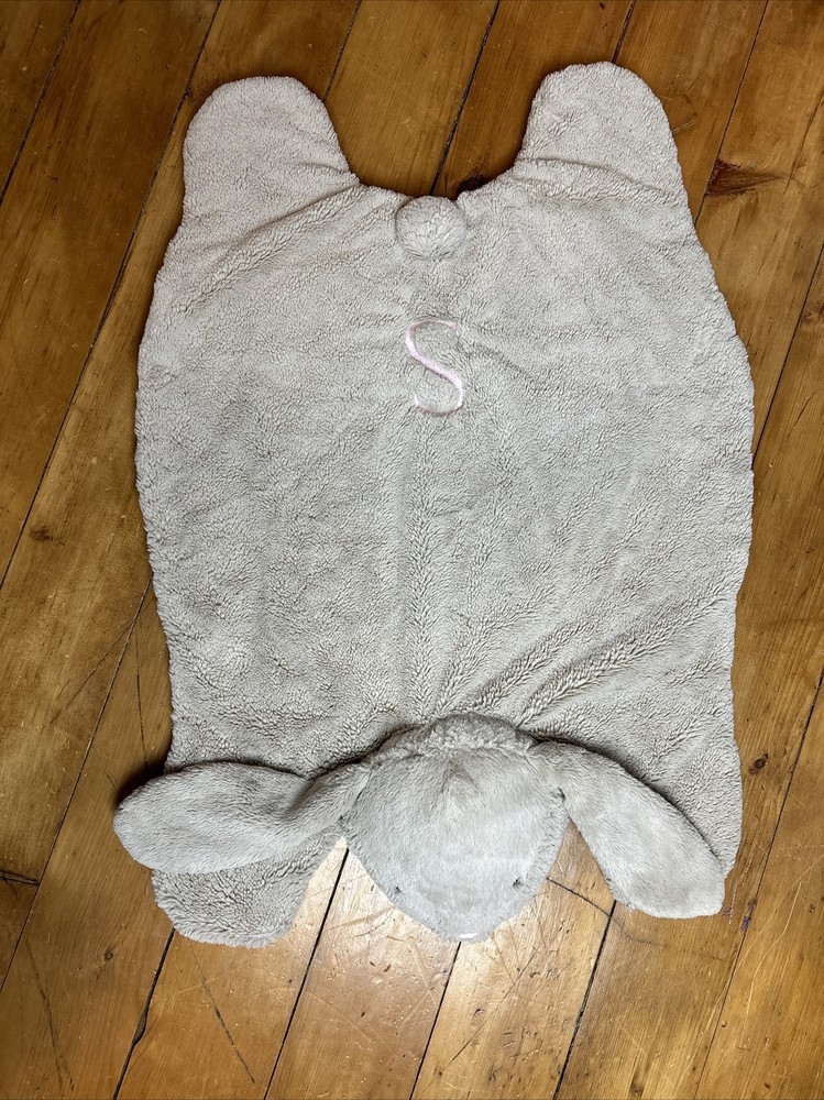 Pottery Barn Kids PBK Monogrammed Pink 'S' Bunny Rug Mat