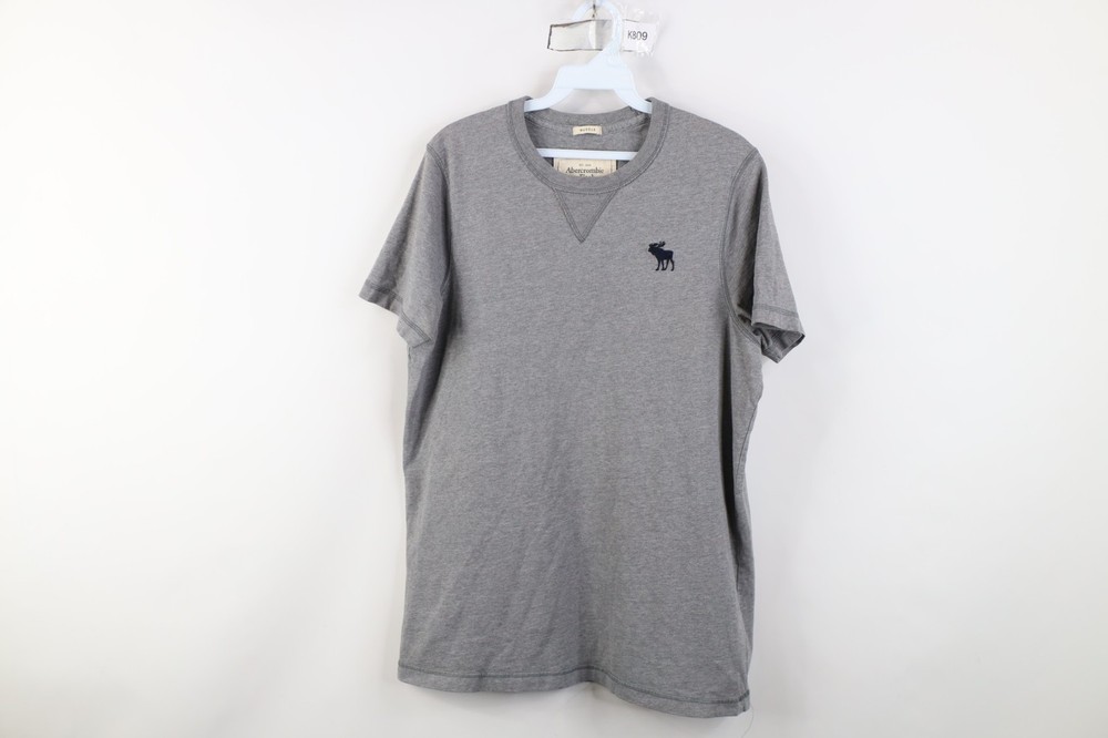 Vtg 90s Y2K Abercrombie & Fitch Mens XL Muscle Moose Heavy T-Shirt Heather Gray-image