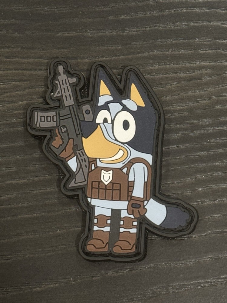 Bluey Tactical Patch PVC Hook Loop GBRS Fog SUPDEF Military Airsoft Police