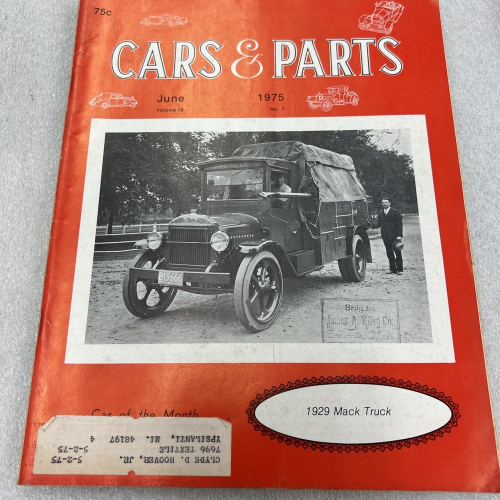 CARS & PARTS VINTAGE MAGAZINE JUNE Volume 18 1975 #7 MACK  TRUCK T9