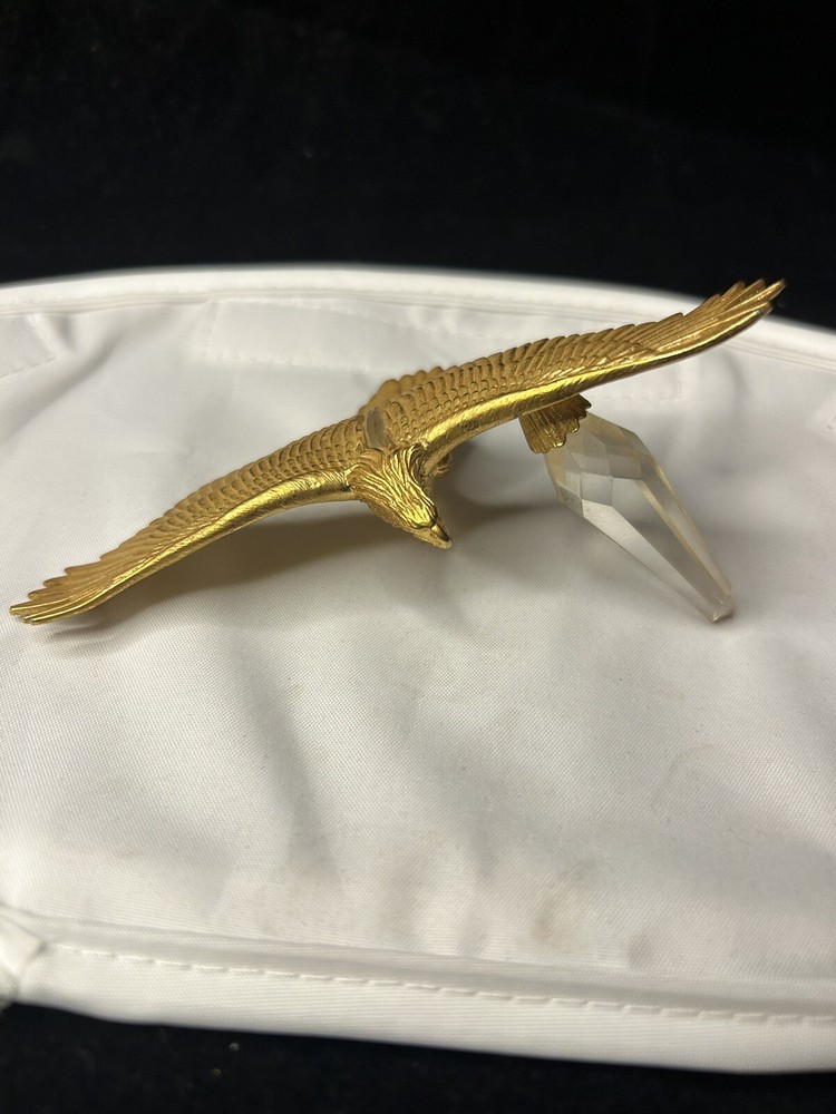 Swarovski crystal Lion and Eagle figurine 4.5W x 1.125H