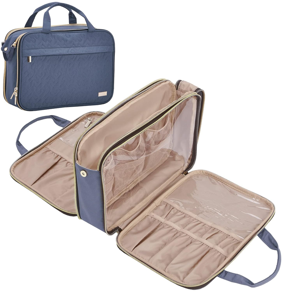 Travel Makeup Bag Stand Up, Portable Cosmetic Organizer, Travel Cosmetic Case fo