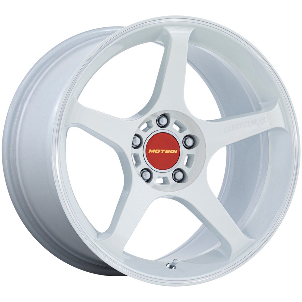 18x8.5 +22 Motegi MR159 Battle V 5x4.5 Matsuri White Pearl Lip Wheels (Set of 4)