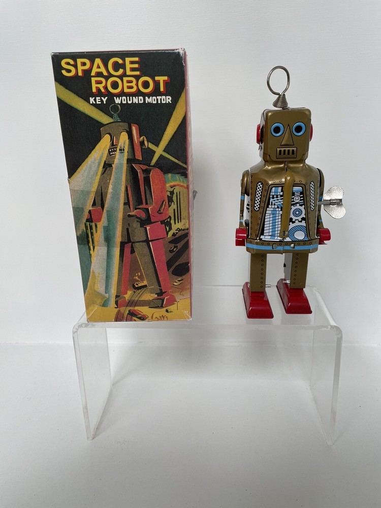 Vintage Retro Style Space Robot Key Wound Motor MS 403 - Boxed and Working