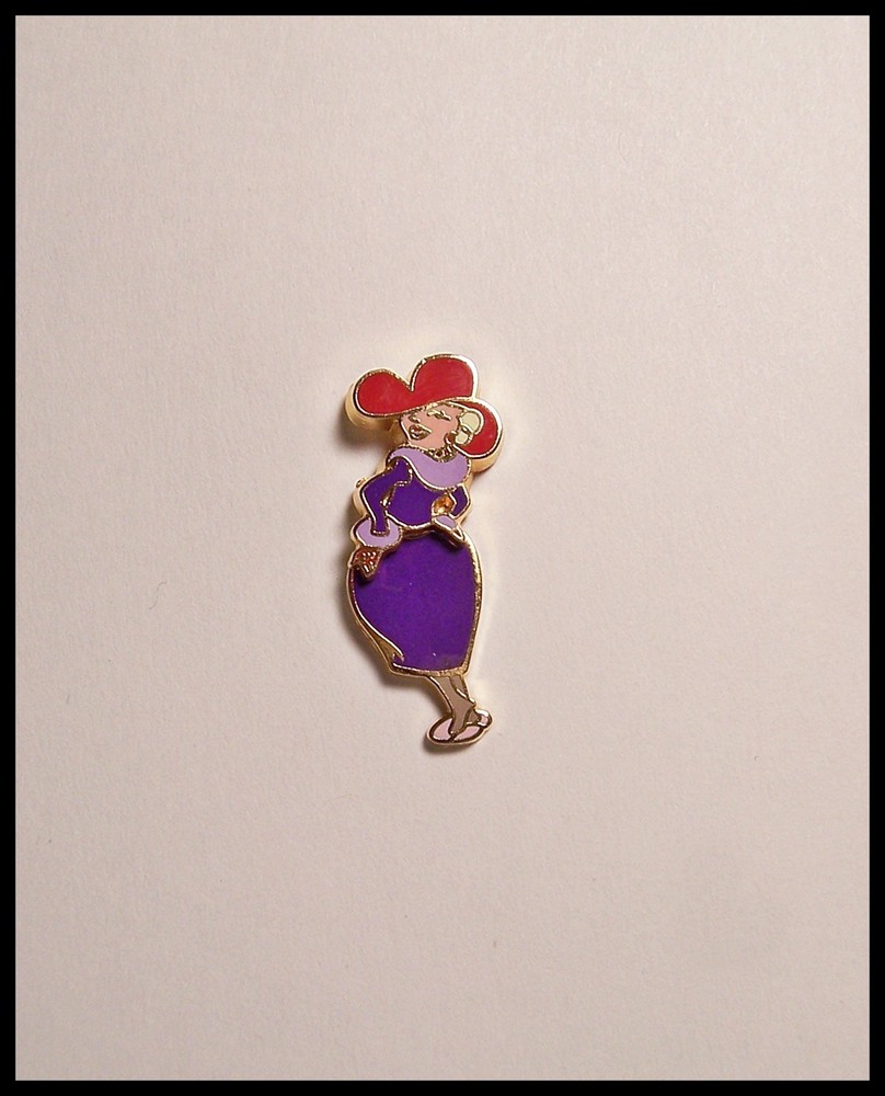 Pin Red Hat Lady Pivots at Waist Unique Fun For meetings Lapel Hat New D12