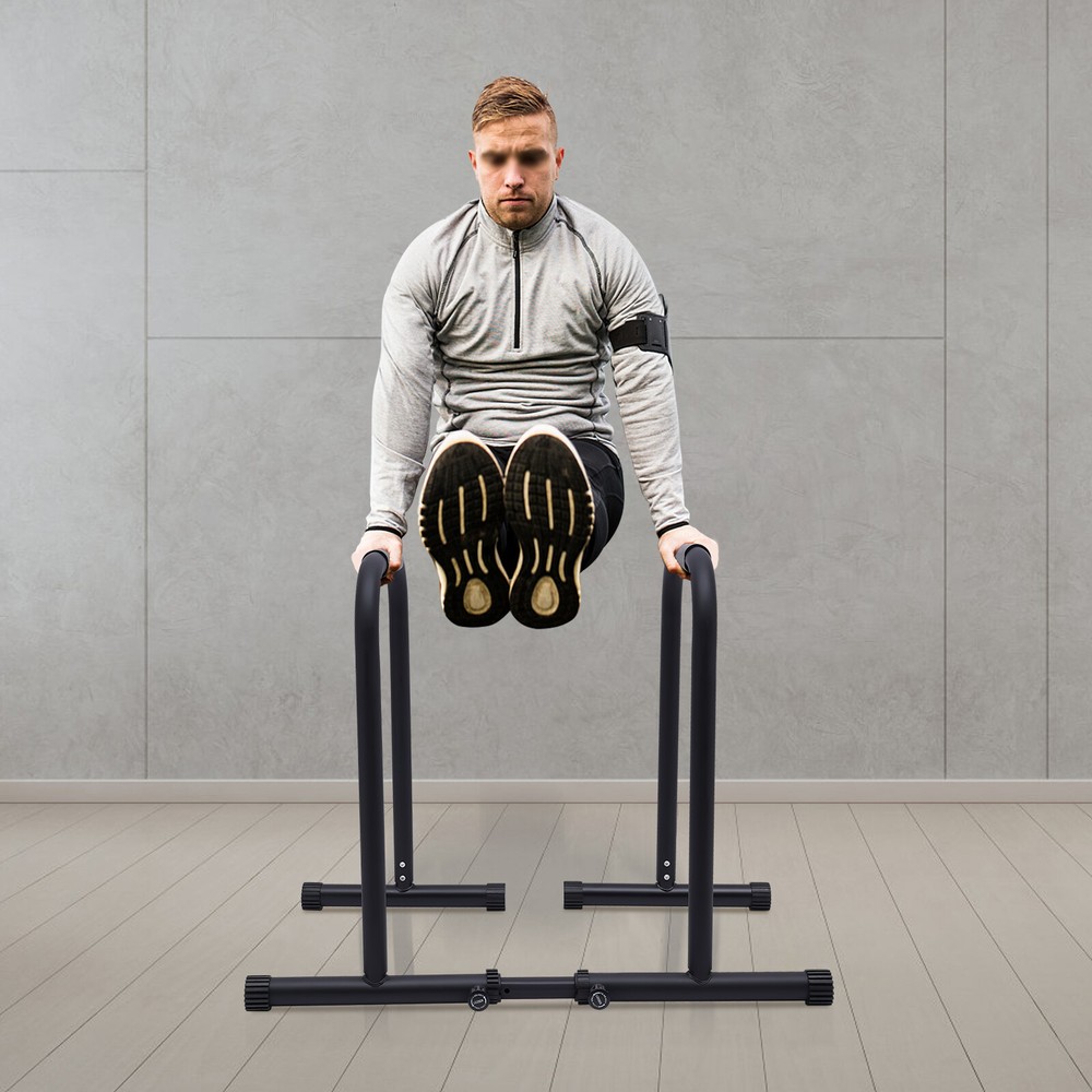 Portable Calisthenics Dip Station Single & Double Bars Home Strength Training