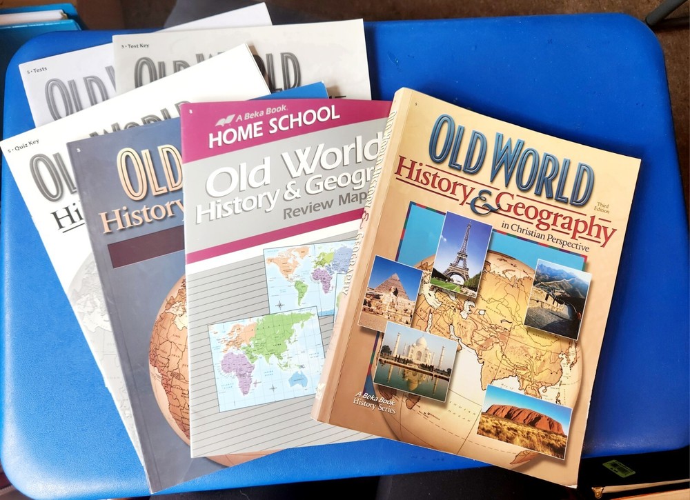 ABeka Grade 5 Old World History Geography 3rd Edition Student Book Maps Teacher Quiz Test Key  -image
