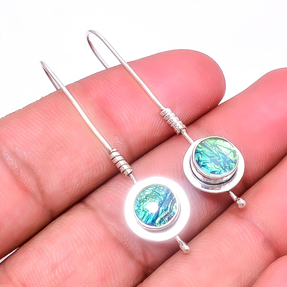 Triplet Opal Designer Handmade 925 Sterling Silver Earring 1.95