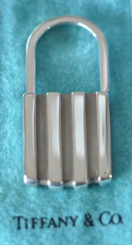 Tiffany & Co  Atlas Groove  Keyring 1995  Sterling Silver  925