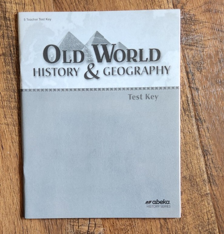 Abeka 5th Grade Old World History Geography Student Test Key NEW-image