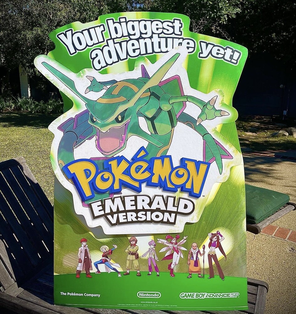 Pokemon Store Display Pokemon Emerald 5ft Holographic Standee