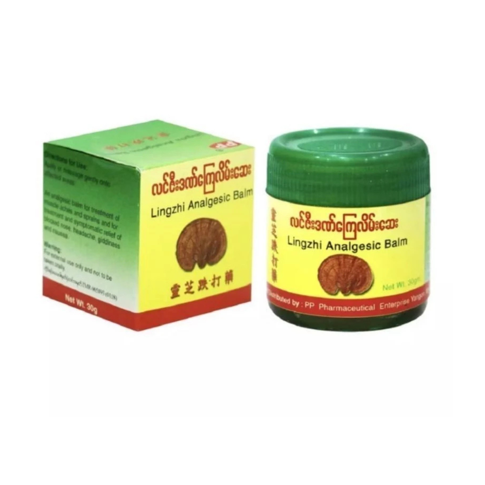 12X LINGZHI ANALGESIC BALM Myanmar Relief Pain Herbal Cream Ointment Product 30g