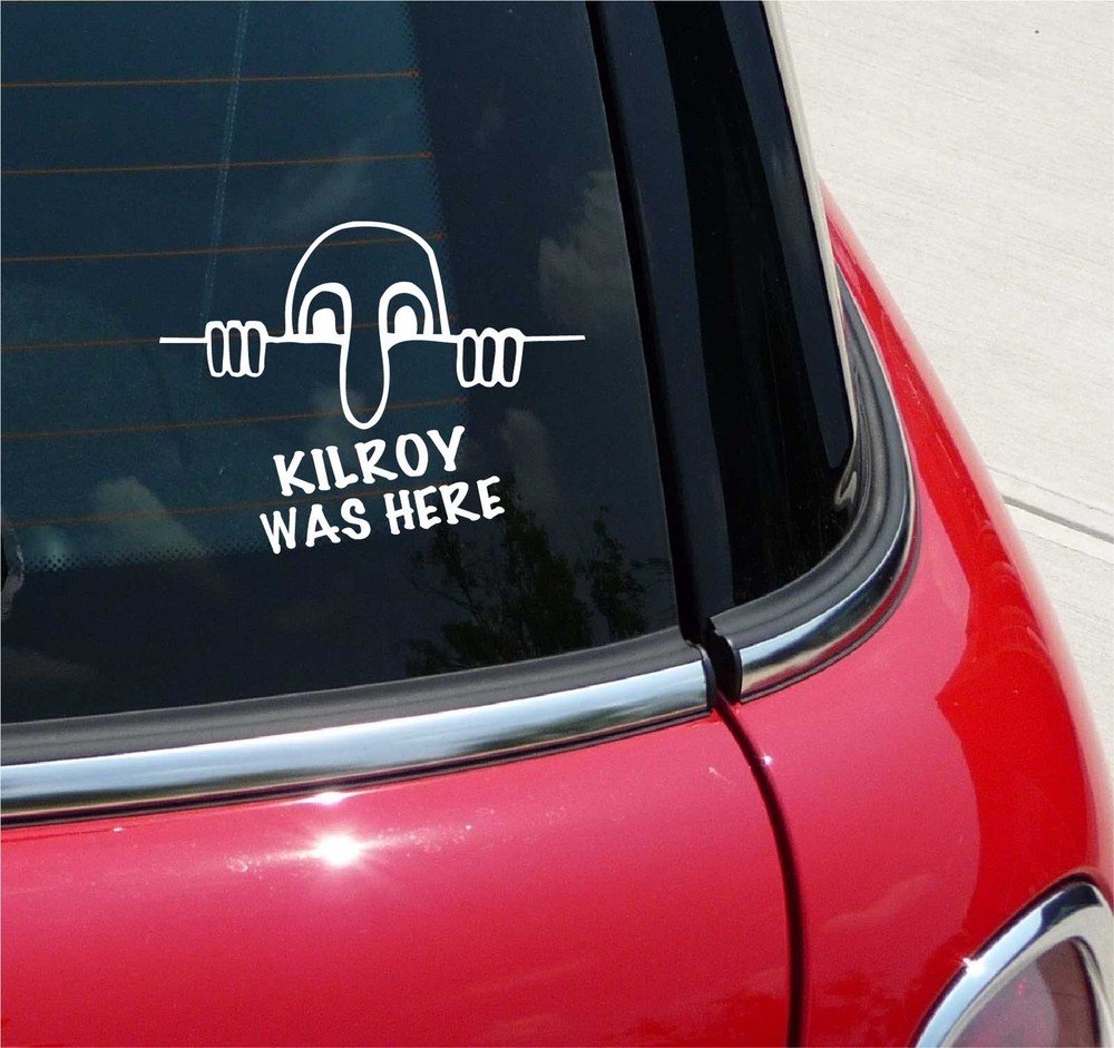 KILROY WAS HERE WORLD WAR 2 II WW2 WWII GRAPHIC DECAL STICKER ART CAR WALL DECOR