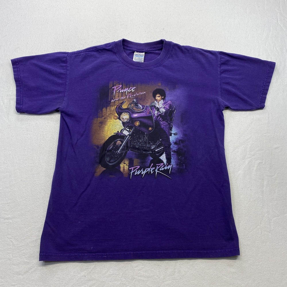 Prince And The Revolution T Shirt Mens Medium Purple Rain Tie Dye Logo