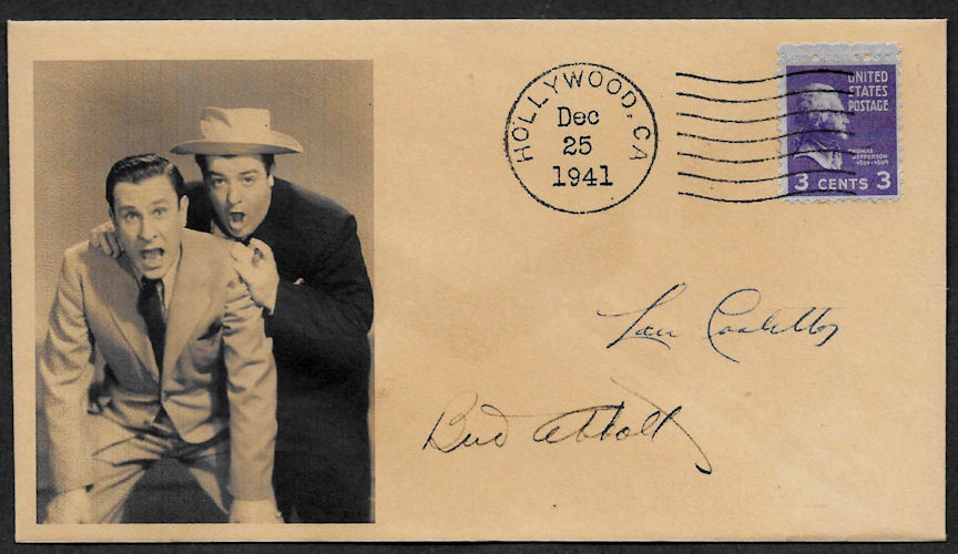 Abbott & Costello 1940s Original Period Collector Envelope with Stamp OP1164-image