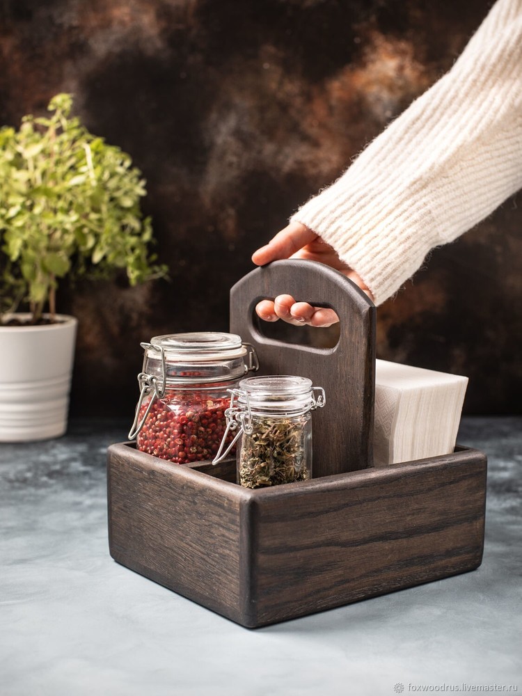 Elegant Functional Wooden Napkin Holder for Dining Kitchen Party