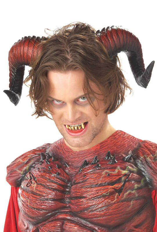 Devil Demon Horns with Teeth Halloween Costume Accessory