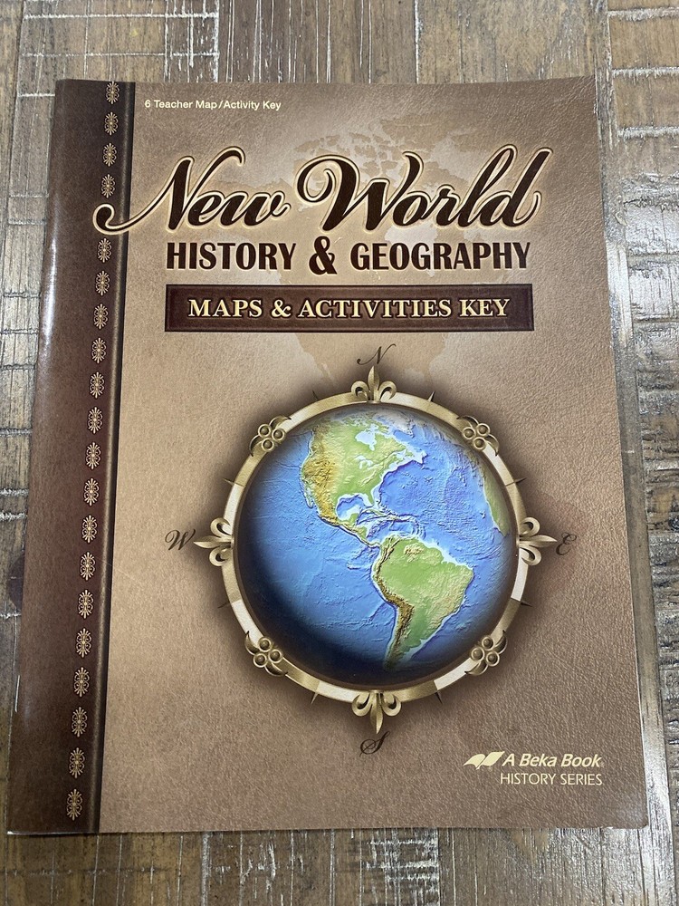 Abeka New World History Geography Maps Activities Answer Key - Very Good Condition  -image