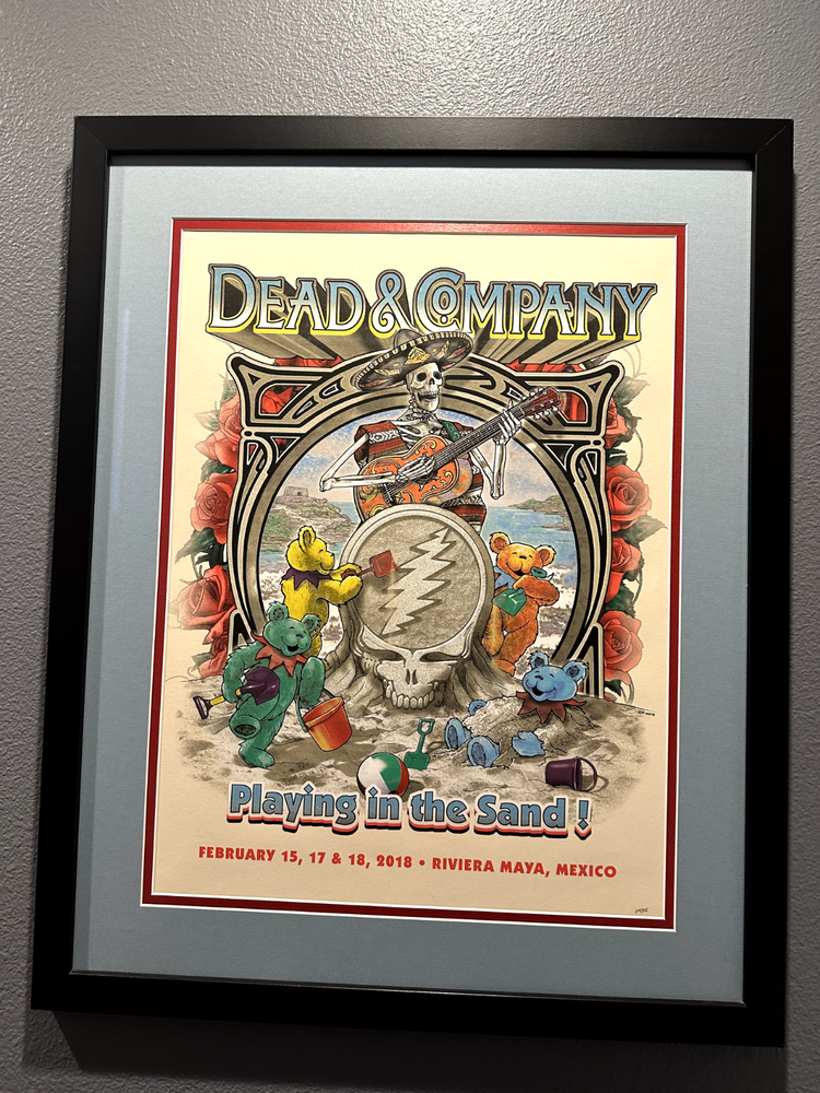 Framed Dead & Co Playing in the Sand 2018 Riviera Maya Mexico Poster