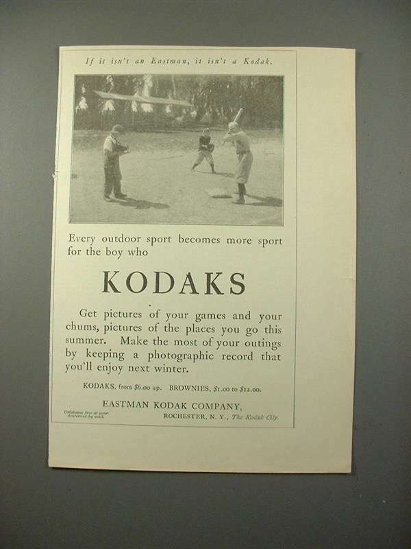 1914 Kodak Camera Ad for Outdoor Sports Enthusiasts